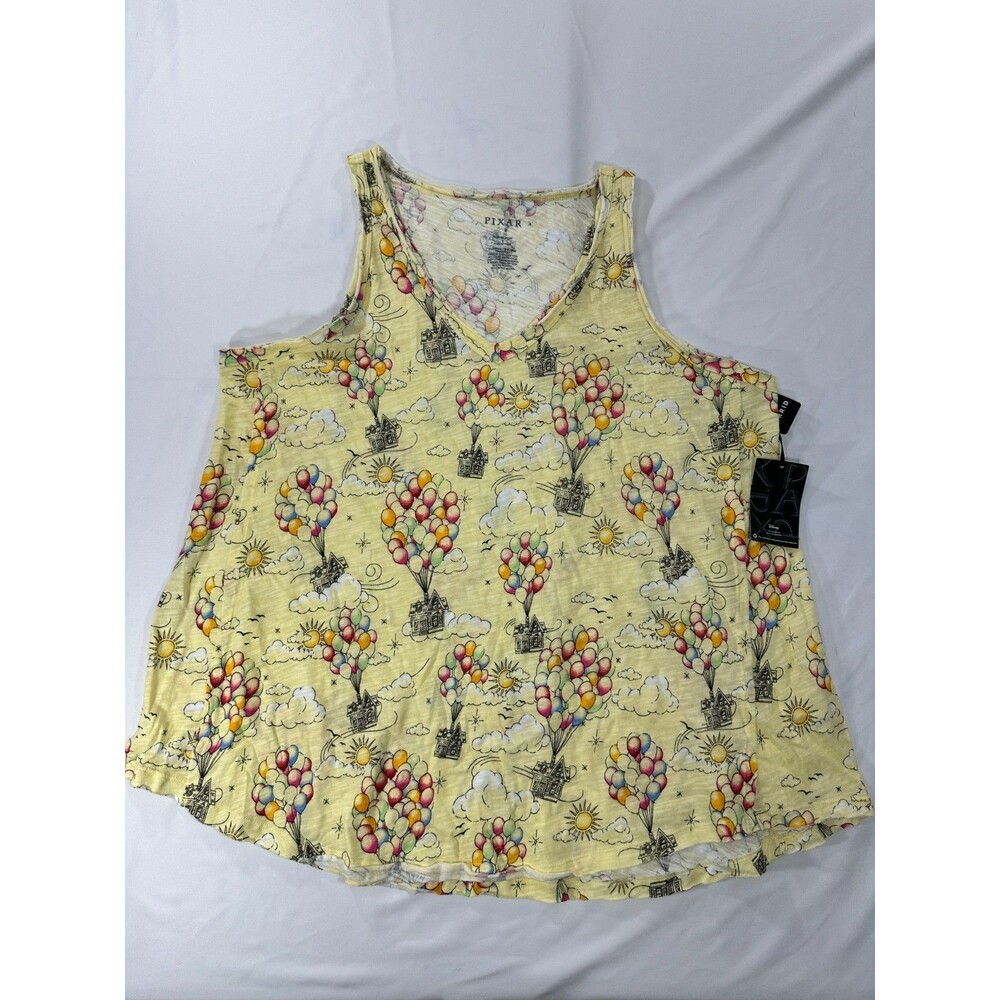 Torrid Disney Pixar Up Yellow House & Balloons Raw Edge Tank Size 1 1x  NWT BR